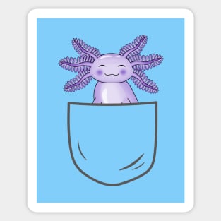 Purple Axolotl Inside Pocket Sticker